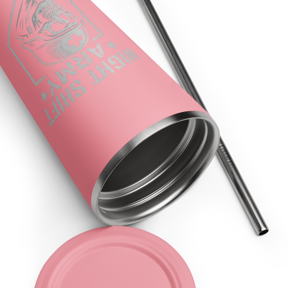 Phantom Tumbler – 20oz Stainless Steel Insulated Cup with Straw | Nurse Gift, Night Shift Hydration