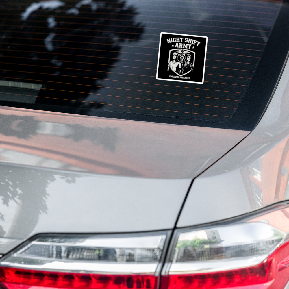 Night Shift Army Vinyl Stickers – Nurse Life, One Sticker at a Time
